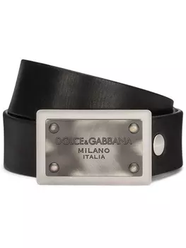 Dolce & Gabbana ремень с пряжкой-логотипом, черный