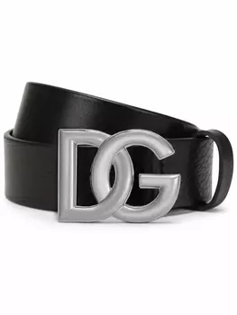 Dolce & Gabbana ремень с пряжкой-логотипом, черный
