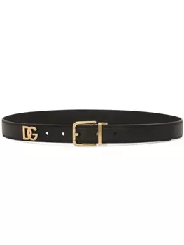 Dolce & Gabbana ремень с пряжкой-логотипом, черный