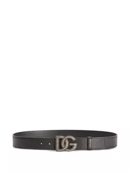 Dolce & Gabbana ремень с пряжкой-логотипом, черный