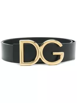 Dolce & Gabbana ремень с пряжкой с логотипом, черный