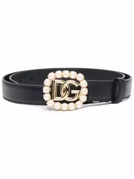 Dolce & Gabbana ремень со стразами, черный