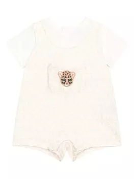 Dolce & Gabbana ромпер с логотипом, нейтральный цвет