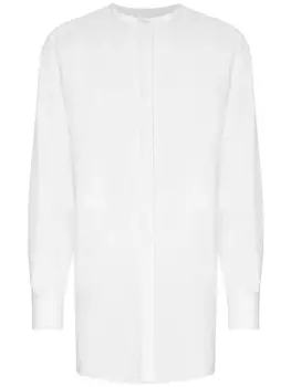 Dolce & Gabbana рубашка без воротника с длинными рукавами, белый