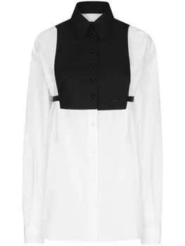 Dolce & Gabbana рубашка оверсайз с манишкой, белый
