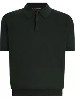 Dolce & Gabbana рубашка поло с короткими рукавами, зеленый