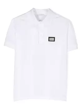 Dolce & Gabbana рубашка поло с логотипом, белый