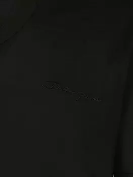 Dolce & Gabbana рубашка поло с логотипом, черный