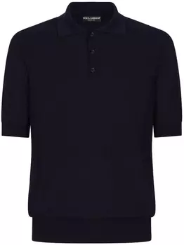 Dolce & Gabbana рубашка поло с нашивкой-логотипом, черный