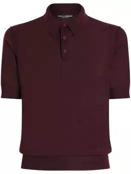 Dolce & Gabbana рубашка поло в рубчик, красный
