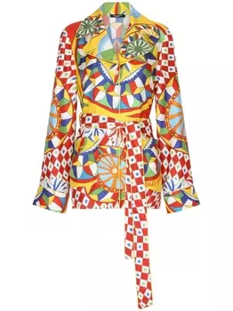 Dolce & Gabbana рубашка с графичным принтом, желтый