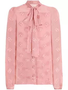 Dolce & Gabbana рубашка с логотипом, розовый
