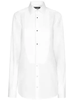 Dolce & Gabbana рубашка с манишкой, белый