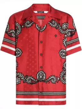 Dolce & Gabbana рубашка с принтом, красный