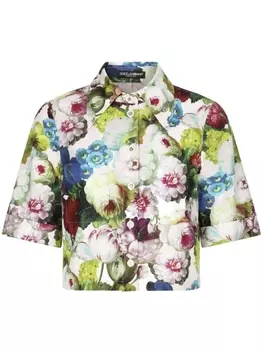 Dolce & Gabbana рубашка с принтом, нейтральный цвет
