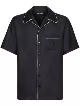 Dolce & Gabbana рубашка с вышивкой DG, синий