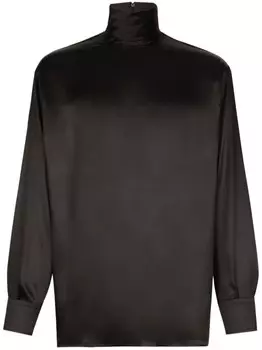 Dolce & Gabbana рубашка с высоким воротником, черный