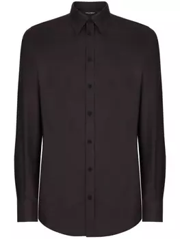 Dolce & Gabbana рубашка в мелкую точку, черный
