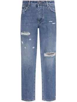 Dolce & Gabbana рваные джинсы, синий