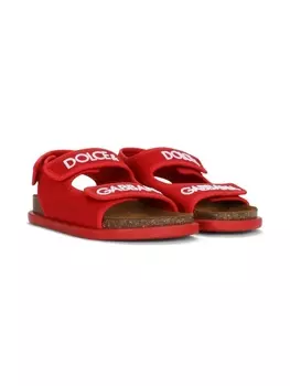 Dolce & Gabbana сандалии с логотипом, красный