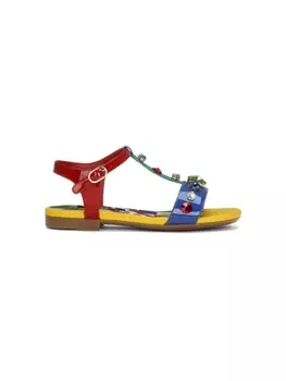 Dolce & Gabbana сандалии Sicilian с принтом Carreto, мультиколор