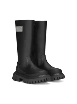 Dolce & Gabbana сапоги с логотипом, черный