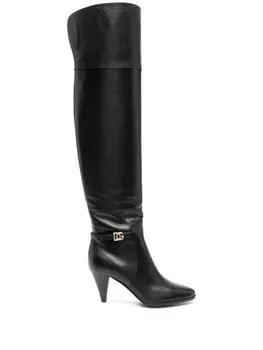 Dolce & Gabbana сапоги с пряжкой DG, черный