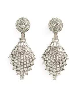 Dolce & Gabbana серьги с кристаллами, серебряный