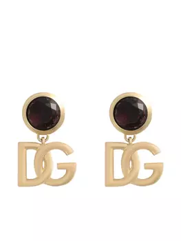 Dolce & Gabbana серьги с логотипом, золотой