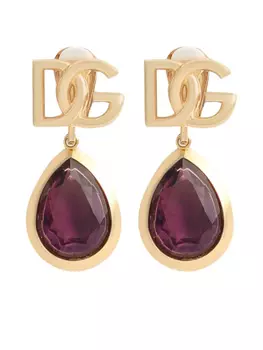 Dolce & Gabbana серьги с логотипом, золотой
