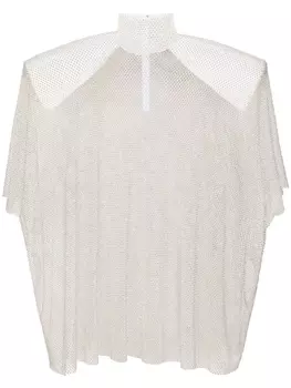 Dolce & Gabbana сетчатая блузка со стразами, белый