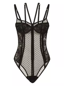 Dolce & Gabbana сетчатое боди, черный