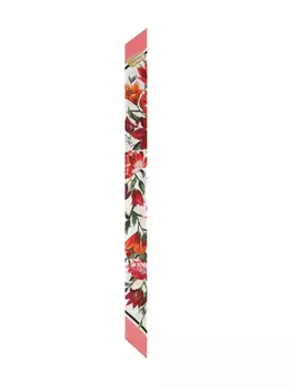 Dolce & Gabbana шарф на голову с цветочным принтом, белый