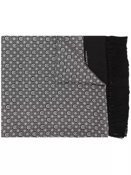 Dolce & Gabbana шарф с бахромой, черный