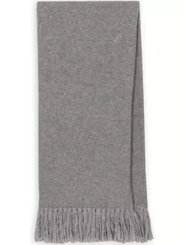 Dolce & Gabbana шарф с бахромой, серый