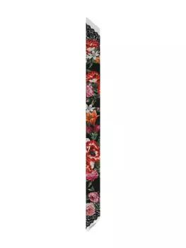 Dolce & Gabbana шарф с цветочным принтом, черный
