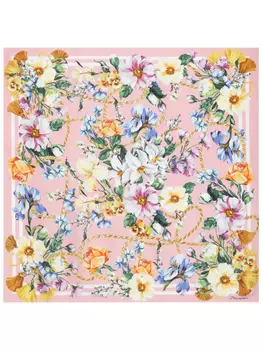 Dolce & Gabbana шарф с цветочным принтом, розовый