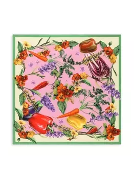 Dolce & Gabbana шарф с графичным принтом, зеленый