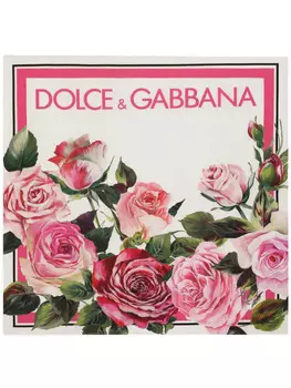 Dolce & Gabbana шарф с логотипом, белый