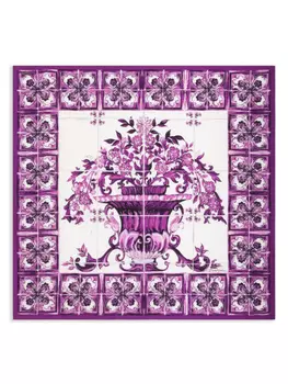 Dolce & Gabbana шарф с принтом Maiolica, фиолетовый