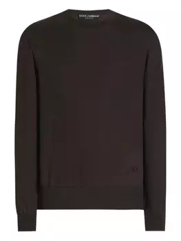 Dolce & Gabbana шелковая футболка, коричневый