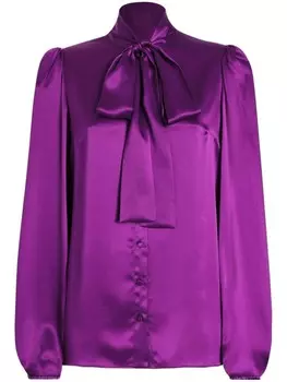 Dolce & Gabbana шелковая рубашка, фиолетовый