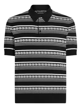 Dolce & Gabbana шелковая рубашка поло, черный