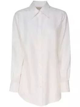 Dolce & Gabbana шелковая рубашка с длинными рукавами, белый