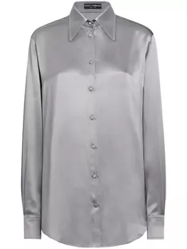 Dolce & Gabbana шелковая рубашка, серый