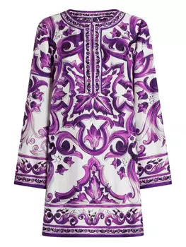 Dolce & Gabbana шелковое платье, белый