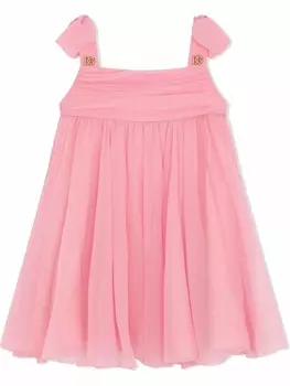 Dolce & Gabbana шелковое платье, розовый