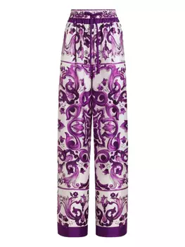 Dolce & Gabbana шелковые брюки, белый