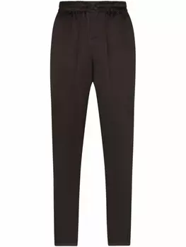 Dolce & Gabbana шелковые брюки с эластичным поясом, черный