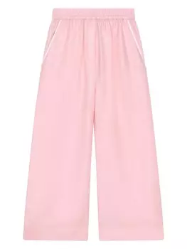 Dolce & Gabbana шелковые брюки широкого кроя, розовый